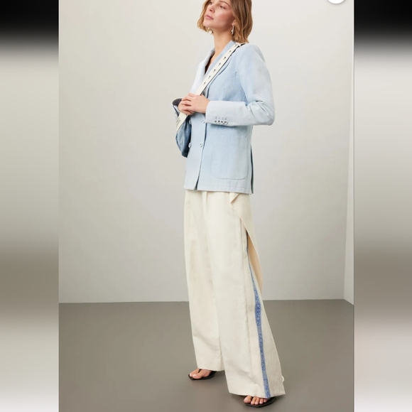 J.W. Anderson Linen Side Panel Pants Size 6 - Picture 5 of 11